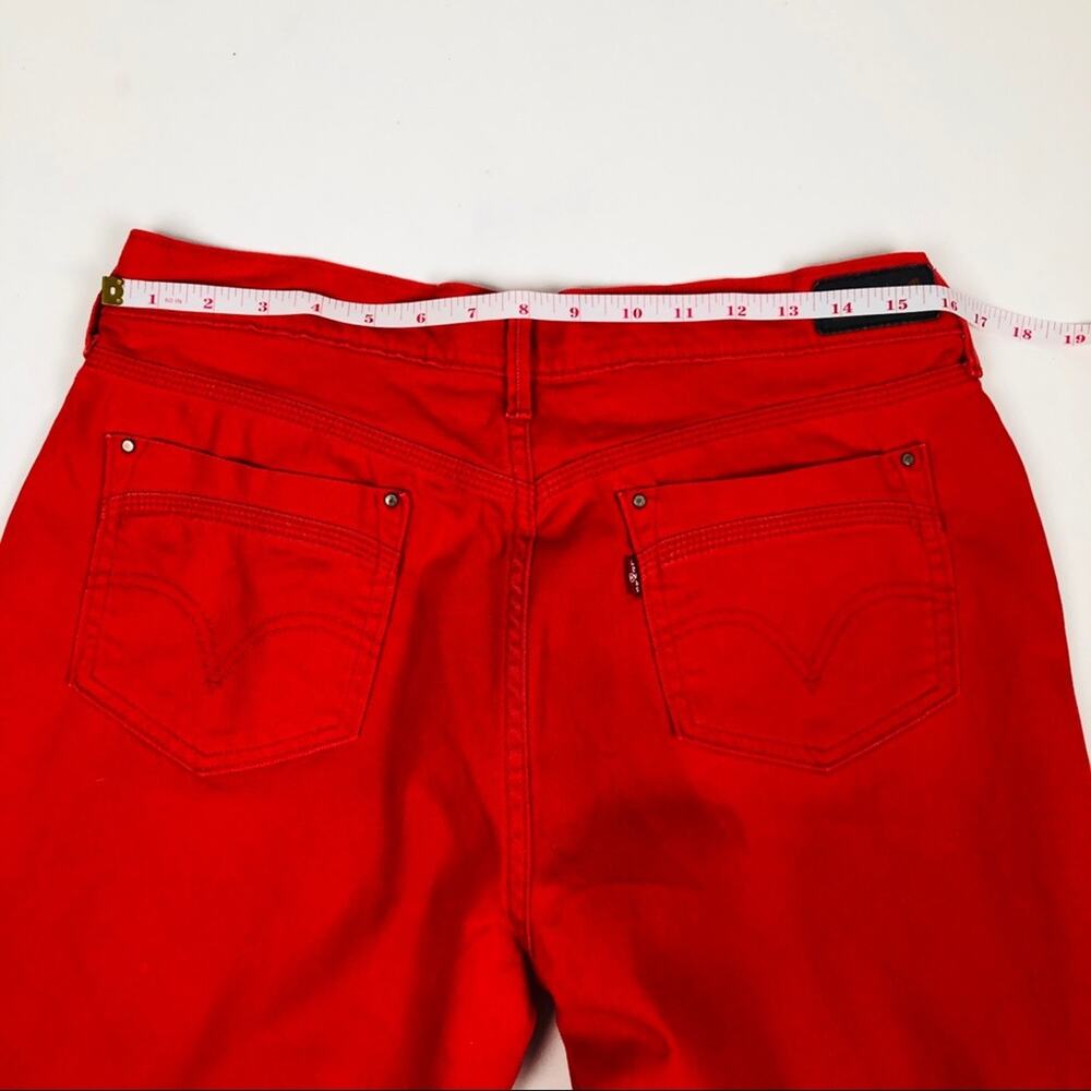 Levi’s  RED Cropped Capri Jeans Size 10 - Picture 7 of 10